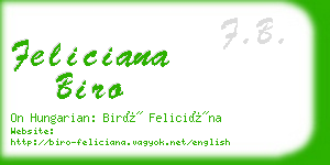 feliciana biro business card